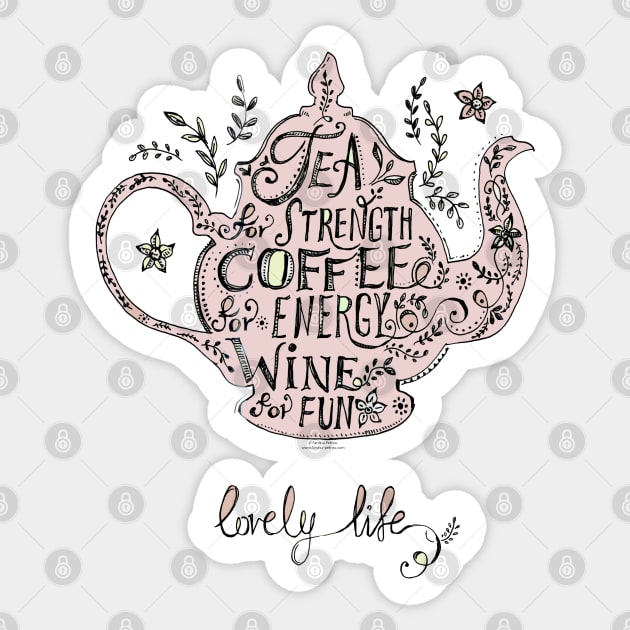 Tea_Coffee_Wine. Sticker by FanitsaArt